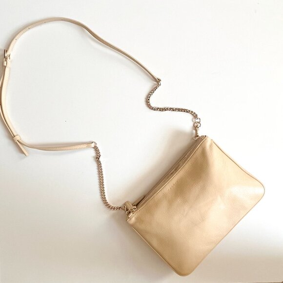 SANDRO Addict dual-pocket crossbody bag, Yellow - Picture 6 of 14